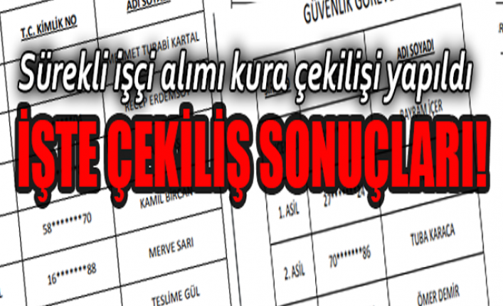 İşte Çekiliş Sonuçları!