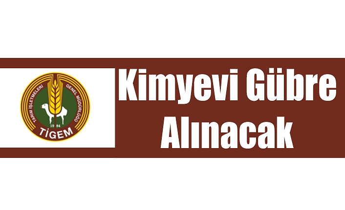 Kimyevi Gübre Alınacak