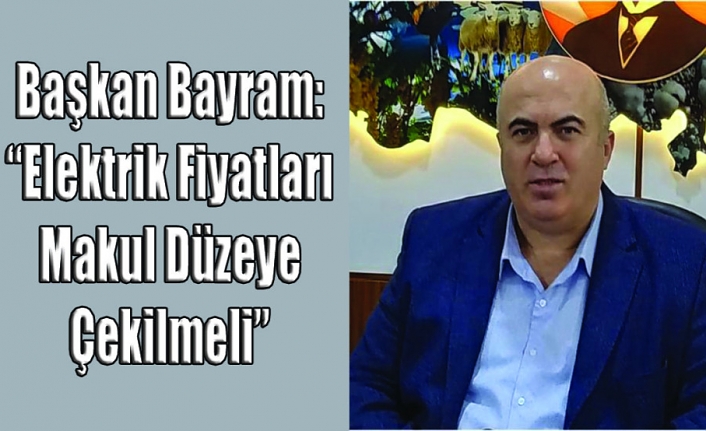 Başkan Bayram: “Elektrik Fiyatları Makul Düzeye Çekilmeli”