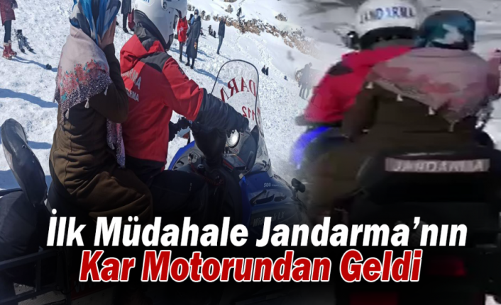 İlk Müdahale Jandarma’nın Kar Motorundan Geldi