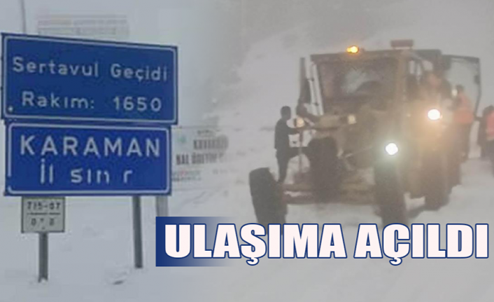 Sertavul Geçidi Ulaşıma Açıldı