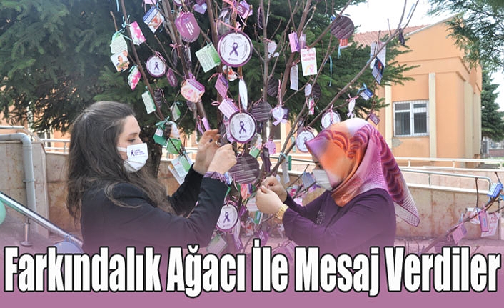 Kanser Haftasında Farkındalık Ağacı İle Mesaj Verdiler