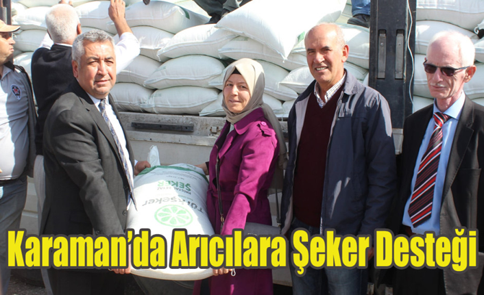 Karaman’da Arıcılara Şeker Desteği