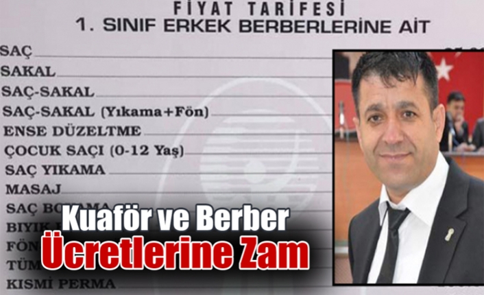 Karaman’da Kuaför ve Berber Ücretlerine Zam