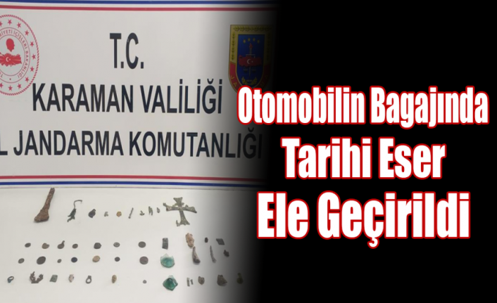 Otomobilin Bagajında Tarihi Eser Ele Geçirildi