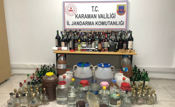 Karaman’da Jandarmadan Sahte Alkol Operasyonu