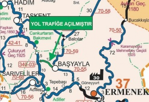 Ermenek Yolu Trafiğe Açıldı