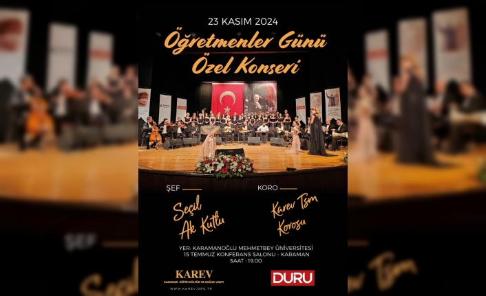 Öğretmenler Günü Özel Konseri Karaman’da Düzenleniyor