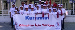 Karaman 7’den 70’e Olimpizm Ruhu Için Yürüdü...