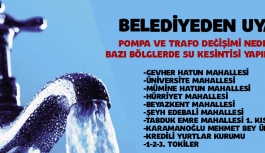 Karaman Belediyesi Uyardı