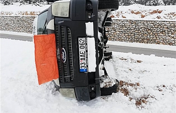 Sertavul’da İşçi Servisi Devrildi: 4 Yaralı