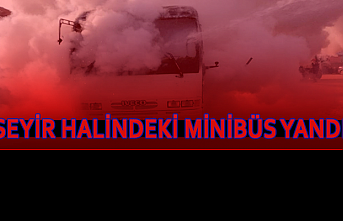 Ereğli'de Seyir Halindeki Minibüs Yandı