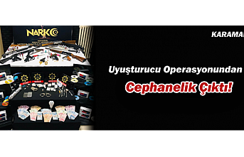 Karaman’da Uyuşturucu Operasyonundan Cephanelik...