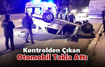 Karaman’da Kontrolden Çıkan Otomobil Takla Attı