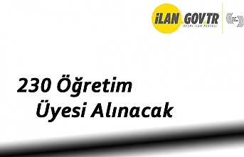 230 Öğretim Üyesi Alınacak