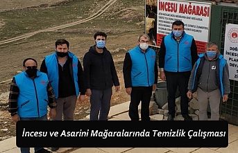 İncesu ve Asarini Mağaralarında Temizlik Çalışması    