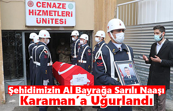 Şehidimizin Al Bayrağa Sarılı Naaşı Karaman’a...