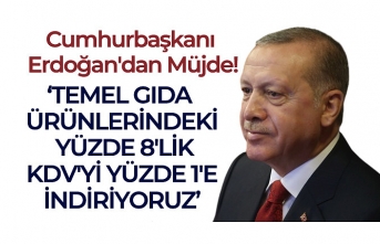 Cumhurbaşkanı Erdoğan'dan KDV Müjdesi