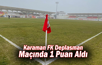 Karaman FK Deplasman Maçında 1 Puan Aldı