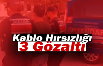 Karaman’da Kablo Hırsızlığı: 3 Gözaltı