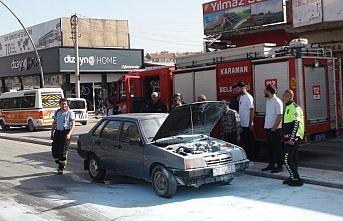 Alev Alan Araç Son Anda Yanmaktan Kurtarıldı