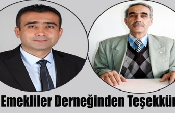 Emekliler Derneğinden Teşekkür