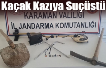 Karaman’da Kaçak Kazı Yapan Kişi Yakalandı