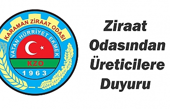 Ziraat Odasından Üreticilere Duyuru