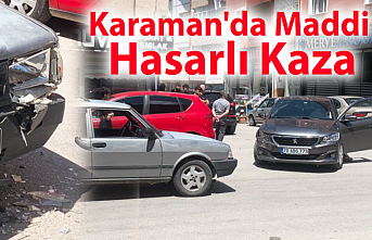 Karaman'da Maddi Hasarlı Kaza