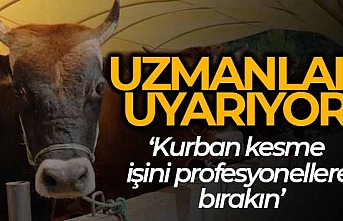 Uzmanlar uyarıyor: 'Kurban kesme işini profesyonellere...